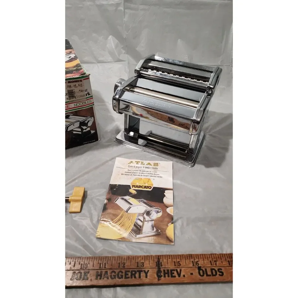 Marcato Atlas Pasta Machine Made in Italy Pasta Queen Noodle Maker w Clamp & Box